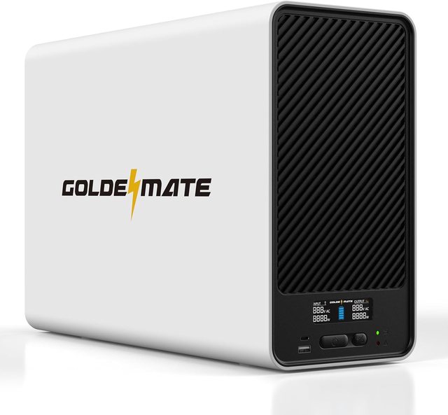 GOLDENMATE 2000VA/1600W UPS with AVR, 8 outlets